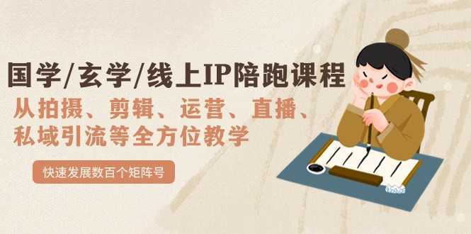 国学/玄学/线上IP陪跑课程,从0-1全方位教学,快速发展数百个矩阵号