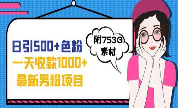 《新男粉项目》日引500+色粉,一天收款1000+
