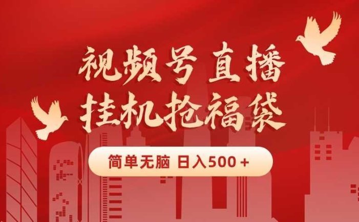 最新视频号直播挂机抢福袋项目,简单无脑,批量产出实物,轻松日入500+